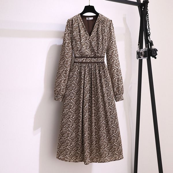 factory7l6f large women's chiffon skirt 2021 spring new fashion fat mm slim medium length long sleeve waist dress, Black;gray
factory7l6f large women's chiffon skirt 2021 spring new fashion fat mm slim medium length long sleeve waist dress, Black;gray