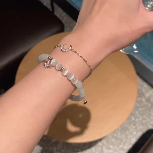 beaded, strands 0.8cm grey moonstone bead star charm moon two fine bracelet, natural stone rebel heart style jewelry for women and me, Black
beaded, strands 0.8cm grey moonstone bead star charm moon two fine bracelet, natural stone rebel heart style jewelry for women and me, Black