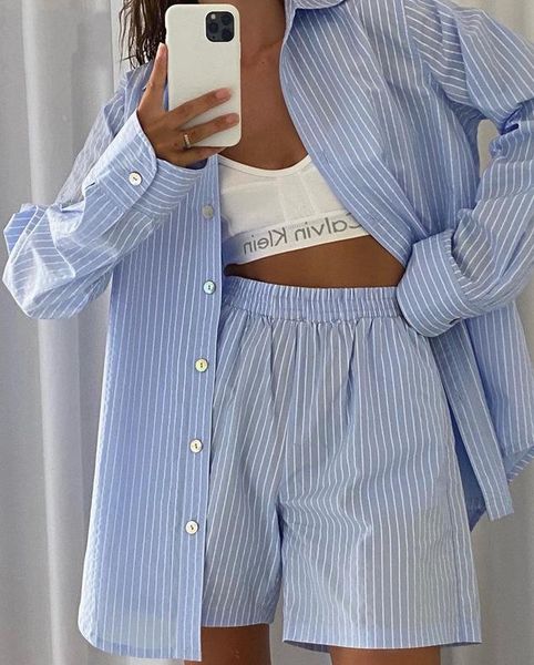 women's tracksuits loung wear tracksuit women shorts set stripe long sleeve shirt and loose high waisted mini two piece, Gray
women's tracksuits loung wear tracksuit women shorts set stripe long sleeve shirt and loose high waisted mini two piece, Gray