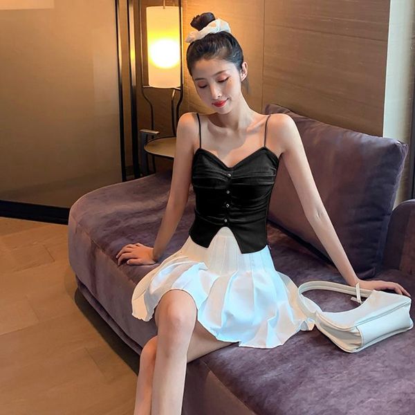women's tanks & camis summer knitted sleeveless bottoming shirt short women slim slimming stylish backless suspenders, White
women's tanks & camis summer knitted sleeveless bottoming shirt short women slim slimming stylish backless suspenders, White