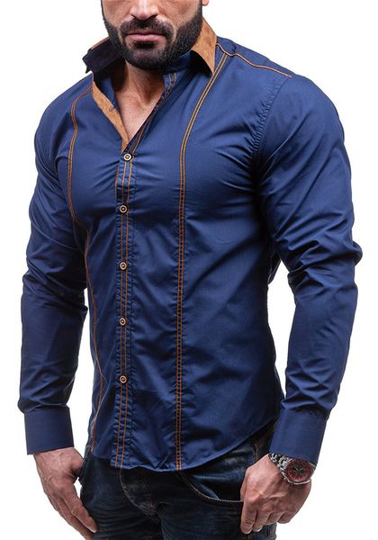 men's casual shirts mens plus size lapel neck long sleeve slim button man fashion striped homme ge0r, White;black
men's casual shirts mens plus size lapel neck long sleeve slim button man fashion striped homme ge0r, White;black
