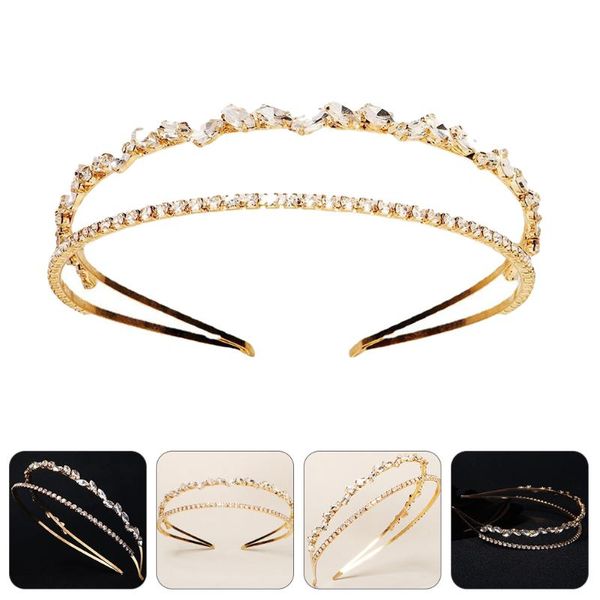 pendant necklaces double layer hair band glitter rhinestone wedding crown headdress, Silver
pendant necklaces double layer hair band glitter rhinestone wedding crown headdress, Silver