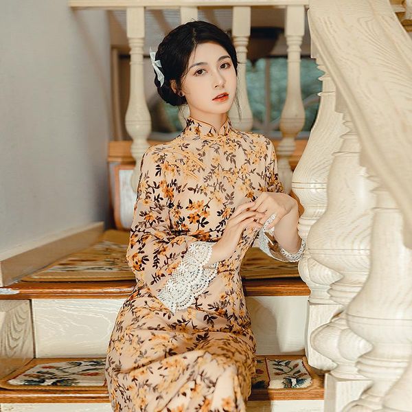 casual dresses coigarsam full sleeve vintage loose collars osmanthus cheongsam 3681, Black;gray
casual dresses coigarsam full sleeve vintage loose collars osmanthus cheongsam 3681, Black;gray