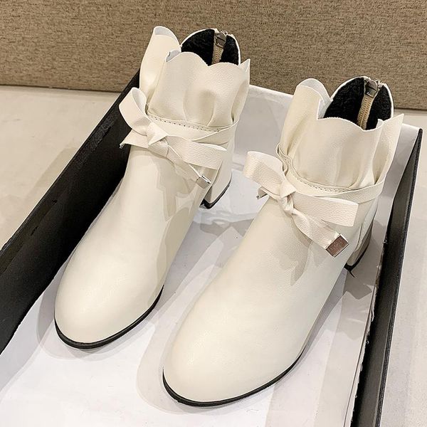 boots women ankle 2021 autumn winter shoes med heels bare bow dress female wave white botas mujer, Black
boots women ankle 2021 autumn winter shoes med heels bare bow dress female wave white botas mujer, Black