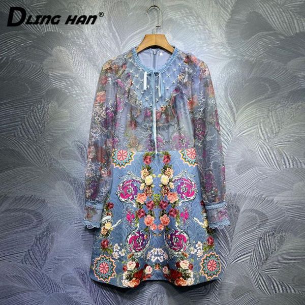 fashion flower print dress women mesh ruffles long sleeve jacquard beading patchwork vintage dresses casual, Black;gray
fashion flower print dress women mesh ruffles long sleeve jacquard beading patchwork vintage dresses casual, Black;gray