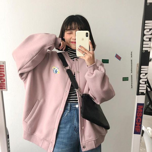women's jackets 2 colors causal sweatshirt hooded coat 2021 autumn outwear woman embroidery thicking womens cardigans (f3849), Black;brown
women's jackets 2 colors causal sweatshirt hooded coat 2021 autumn outwear woman embroidery thicking womens cardigans (f3849), Black;brown