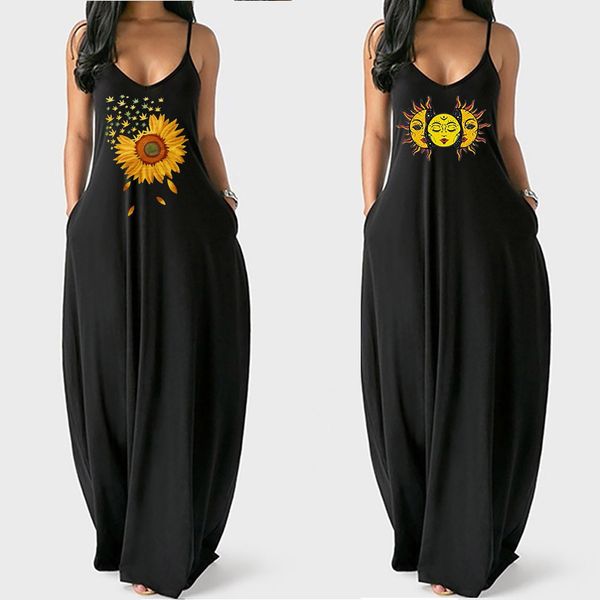 women casual loose pocket dress fashion beach style sleeveless temperamental vestido de mujer summer dress, Black;gray
women casual loose pocket dress fashion beach style sleeveless temperamental vestido de mujer summer dress, Black;gray