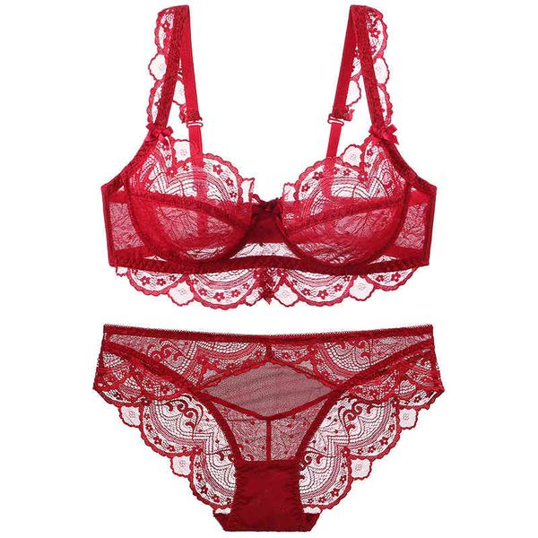 bra set girl lace thin style with steel ring transparent no sponge large chest show small underwear, Red;black
bra set girl lace thin style with steel ring transparent no sponge large chest show small underwear, Red;black