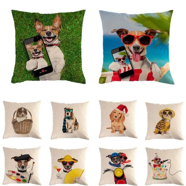 cushion/decorative pillow 45*45cm cute dog pattern cotton linen throw cushion cover home decoration sofa bed decor decorative pillowcase
cushion/decorative pillow 45*45cm cute dog pattern cotton linen throw cushion cover home decoration sofa bed decor decorative pillowcase