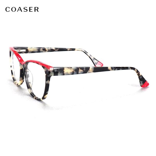 women round cat eyeglass frame double color acetate glasses eyeglasses blue pink red spectacles prescription eyewear fashion sunglasses fram, Black
women round cat eyeglass frame double color acetate glasses eyeglasses blue pink red spectacles prescription eyewear fashion sunglasses fram, Black