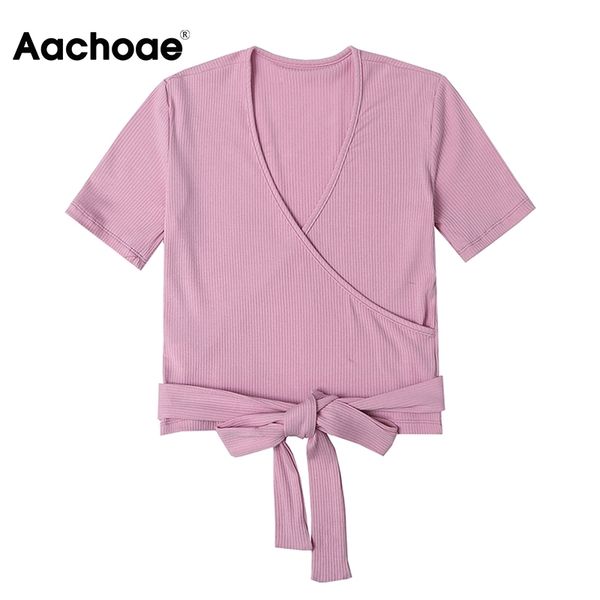 summer v neck knitted t women bow tie casual tee shirt crop female solid color short sleeve tshirt 210413, White
summer v neck knitted t women bow tie casual tee shirt crop female solid color short sleeve tshirt 210413, White
