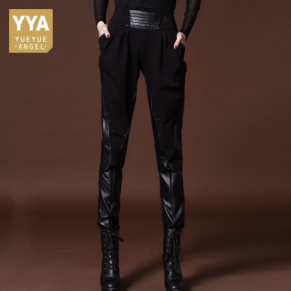 women's pants & capris fashion patchwork women harem plus size 5xl sheepskin real leather trousers female casual elastic waist full len, Black;white
women's pants & capris fashion patchwork women harem plus size 5xl sheepskin real leather trousers female casual elastic waist full len, Black;white