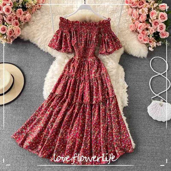 loveflowerlife summer casual floral print dress a line slash neck short high waist mid-calf women dresses 210521, Black;gray
loveflowerlife summer casual floral print dress a line slash neck short high waist mid-calf women dresses 210521, Black;gray