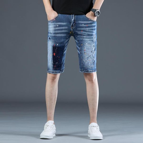 men's shorts men blue denim holes jeans fashion male streetwear stretch pants srtaight fit, White;black
men's shorts men blue denim holes jeans fashion male streetwear stretch pants srtaight fit, White;black
