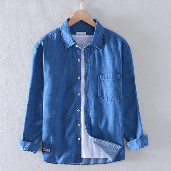 men's casual shirts denim shirt men long sleeve fashion jeans cotton spring autumn clothes, White;black
men's casual shirts denim shirt men long sleeve fashion jeans cotton spring autumn clothes, White;black