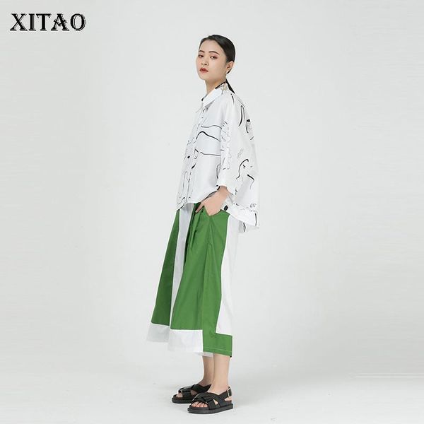 women's pants & capris xitao high waist fashion hit color patchwork 2021 summer elastic fan casual loose minority xj3818, Black;white
women's pants & capris xitao high waist fashion hit color patchwork 2021 summer elastic fan casual loose minority xj3818, Black;white