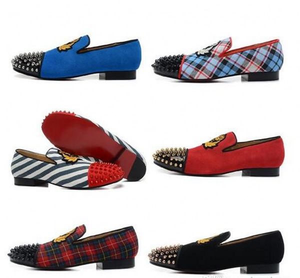 red bottom spike shoes men wedding dress shoes flats slip on calfskin men loafers spring driving boats flats, Black
red bottom spike shoes men wedding dress shoes flats slip on calfskin men loafers spring driving boats flats, Black