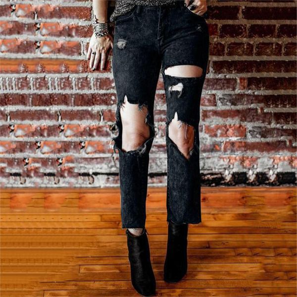 women's jeans streetwear high waist fashion woman ripped hole women wide leg pants trousers female jean femme denim bagge, Blue
women's jeans streetwear high waist fashion woman ripped hole women wide leg pants trousers female jean femme denim bagge, Blue