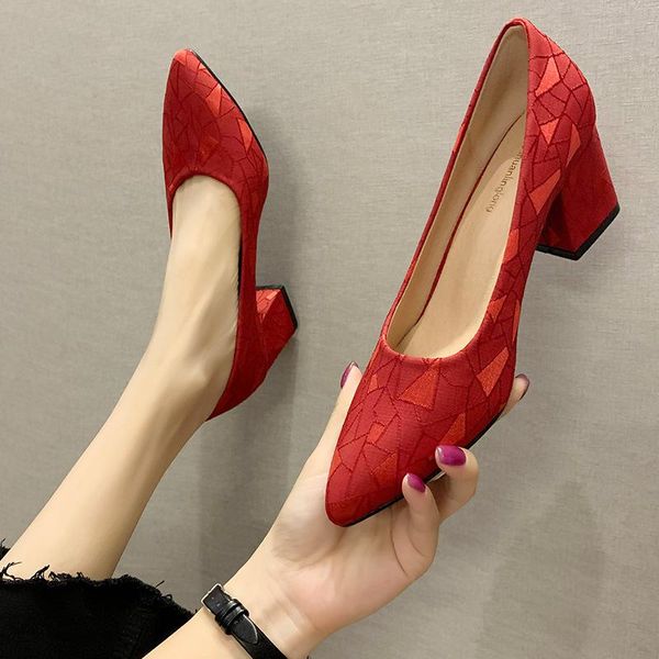 dress shoes 36-45 plus size irregular lattices cloth woman pumps slip on pointed toe widen ladies stone chunky high heels scarpe donna, Black
dress shoes 36-45 plus size irregular lattices cloth woman pumps slip on pointed toe widen ladies stone chunky high heels scarpe donna, Black