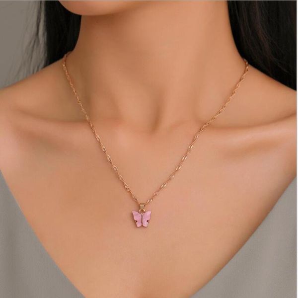 pendant necklaces simple mini butterfly candy color necklace statement vintage neckless clavicular chain women jewelry, Silver
pendant necklaces simple mini butterfly candy color necklace statement vintage neckless clavicular chain women jewelry, Silver