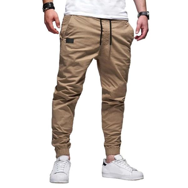 men's pants fashion drawstring waist fitness cargo with pockets solid color trousers for men sweatpants sportwear pantalon, Black
men's pants fashion drawstring waist fitness cargo with pockets solid color trousers for men sweatpants sportwear pantalon, Black