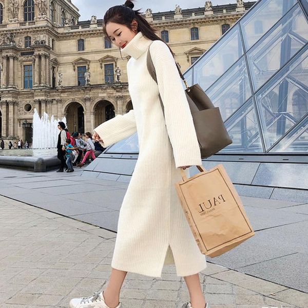 casual dresses autumn winter turtleneck sweater women loose thick long knitted dress sleeve bottoming female vestidos 1481, Black;gray
casual dresses autumn winter turtleneck sweater women loose thick long knitted dress sleeve bottoming female vestidos 1481, Black;gray
