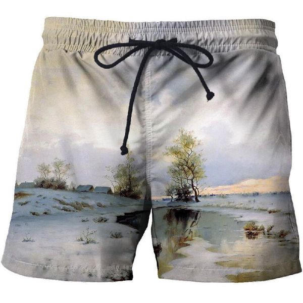 men's shorts summer casual art world famous paintings 3d printing beach fashion swimwear xl, White;black
men's shorts summer casual art world famous paintings 3d printing beach fashion swimwear xl, White;black