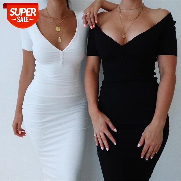 ankle-length knitted dress short sleeve summer casual stretchy elastic elegant v-neck women solid dresses bodycon #xq3y, White;black
ankle-length knitted dress short sleeve summer casual stretchy elastic elegant v-neck women solid dresses bodycon #xq3y, White;black