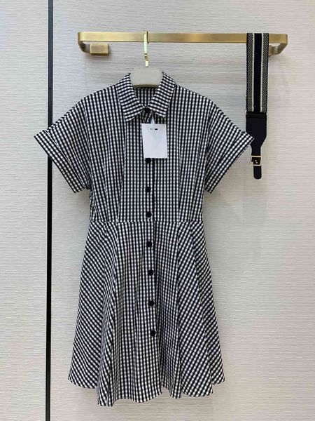 dress high-end design plaid mini shirt dress women summer temperament wild drop shoulder short sleeve casual a-line dresses, Black;gray
dress high-end design plaid mini shirt dress women summer temperament wild drop shoulder short sleeve casual a-line dresses, Black;gray