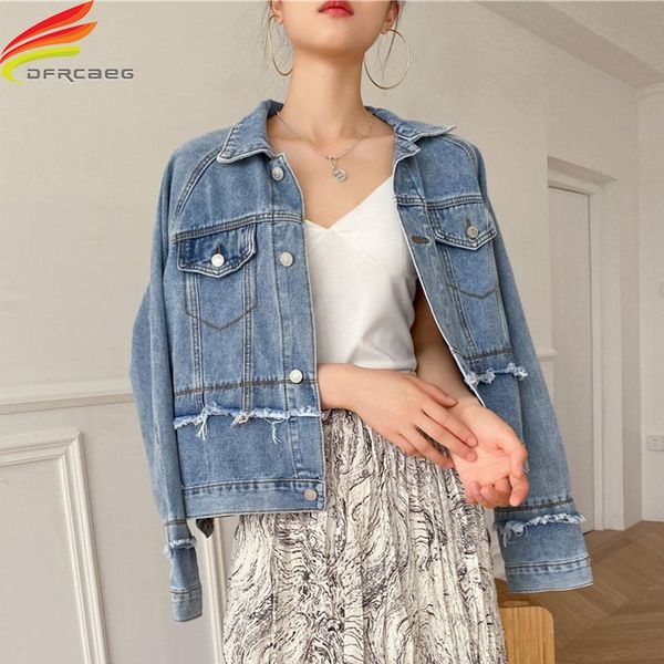 women's jackets 2021 autumn denim jacket casual turn-down collar tassel wild fashionable blue jeans coat woman, Black;brown
women's jackets 2021 autumn denim jacket casual turn-down collar tassel wild fashionable blue jeans coat woman, Black;brown