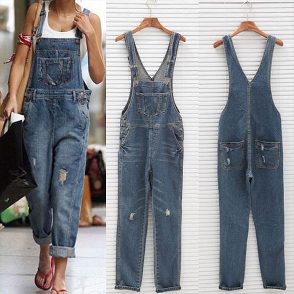 girl washed denim bodysuit womens jumpsuits casual jeans hole overalls 16, Black;white
girl washed denim bodysuit womens jumpsuits casual jeans hole overalls 16, Black;white