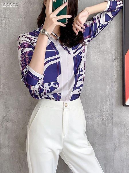 women's blouses & shirts zk145 fashion 2021 runway luxury european design party style clothing, White
women's blouses & shirts zk145 fashion 2021 runway luxury european design party style clothing, White