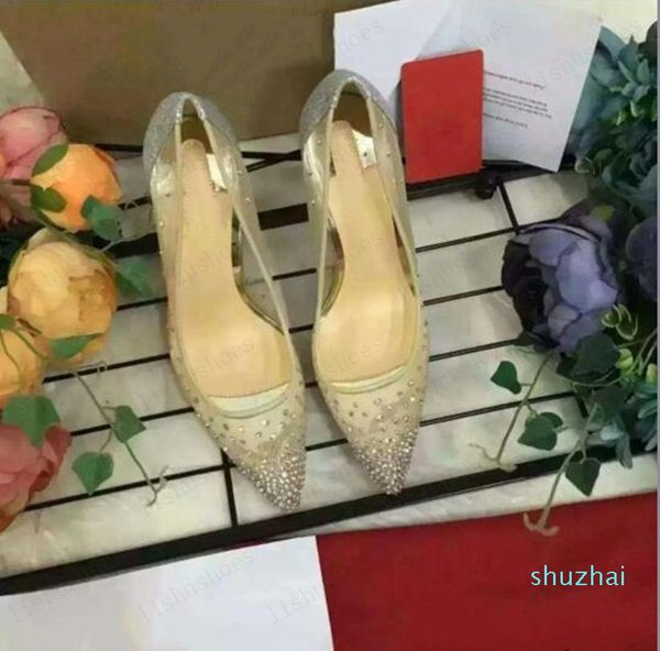 2022 fashion women dress shoes bridesmaid transparent mesh women high heels diamond studded stickers party wedding, Black
2022 fashion women dress shoes bridesmaid transparent mesh women high heels diamond studded stickers party wedding, Black