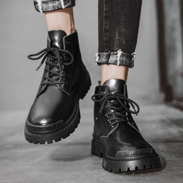 in the autumn of 2021, two-layer cowhide zhongbang rubber soled martin boots are men's and women's casual sho, Black
in the autumn of 2021, two-layer cowhide zhongbang rubber soled martin boots are men's and women's casual sho, Black