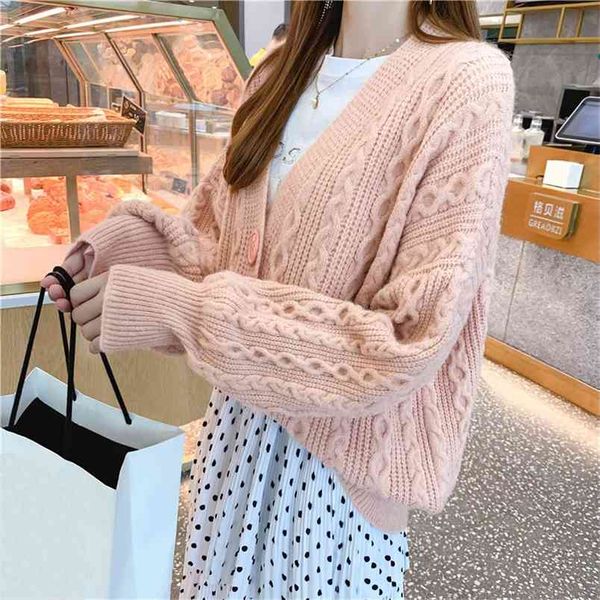 autumn women's foreign air loose raglan sleeves casual v-neck wool knit cardigan thin section wild women 210427, White;black
autumn women's foreign air loose raglan sleeves casual v-neck wool knit cardigan thin section wild women 210427, White;black