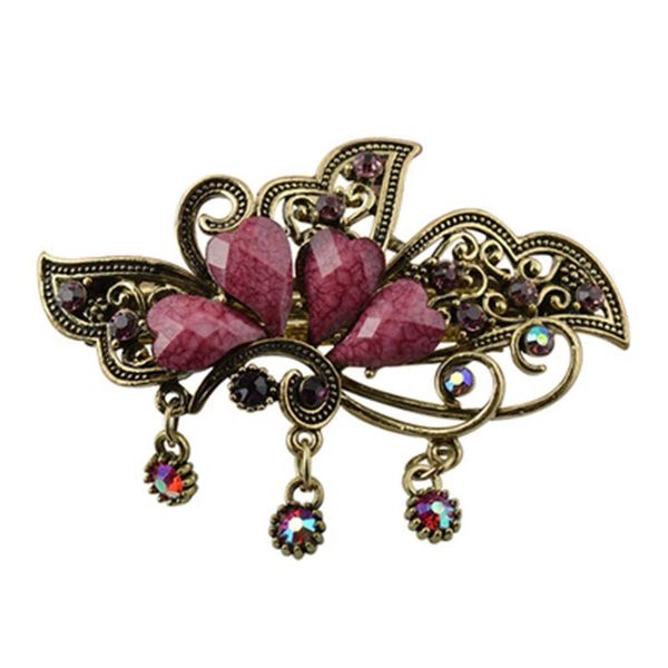 women's retro colorful zircon rhinestone flowers hairpin elegant butterfly hair spring clip - peacock blue, Black;brown
women's retro colorful zircon rhinestone flowers hairpin elegant butterfly hair spring clip - peacock blue, Black;brown