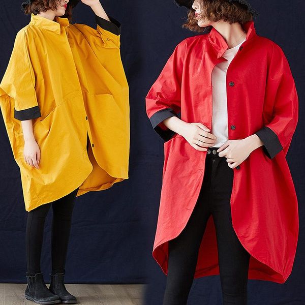women's trench coats large size women shirt windbreaker jacket 2021 fashion loose casual stand collar hit color seven sleeve spring coa, Tan;black
women's trench coats large size women shirt windbreaker jacket 2021 fashion loose casual stand collar hit color seven sleeve spring coa, Tan;black