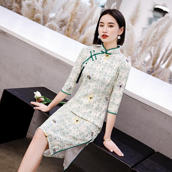 ethnic clothing suede chinese dress womens vintage qipao modern improved cheongsam traditional, Red
ethnic clothing suede chinese dress womens vintage qipao modern improved cheongsam traditional, Red