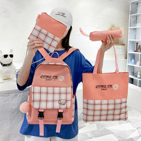 backpack 4-pie set canvas plaid korean simple large-capacity multifunctional student schoolbag 4-in-1kawaii crossbody bag
backpack 4-pie set canvas plaid korean simple large-capacity multifunctional student schoolbag 4-in-1kawaii crossbody bag