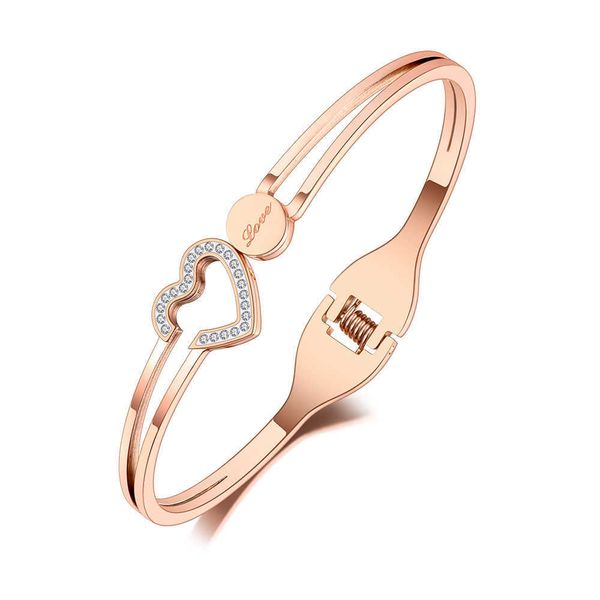 trendy rhinestone love heart cuff bangles for women rose gold cubic zirconia titanium stainless steel bracelets b4 q0717, Black
trendy rhinestone love heart cuff bangles for women rose gold cubic zirconia titanium stainless steel bracelets b4 q0717, Black