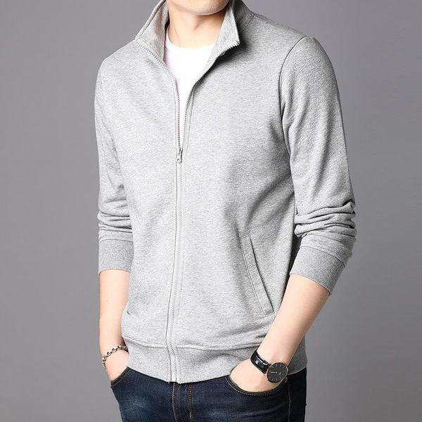 men's hoodies & sweatshirts full zip soft cotton sport style solid gray black outwear slim fit with pocket winter jacket men 2021
men's hoodies & sweatshirts full zip soft cotton sport style solid gray black outwear slim fit with pocket winter jacket men 2021