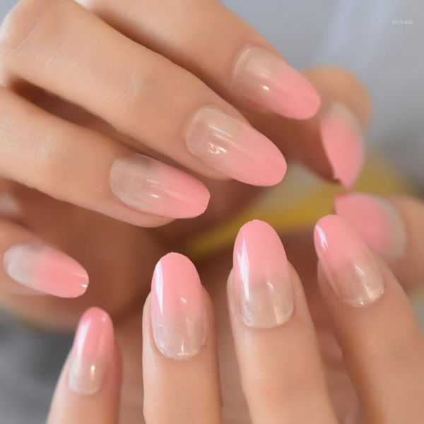 false nail light pink press on french tips medium almond shape fake half transparent for daily wearing1, Red;gold
false nail light pink press on french tips medium almond shape fake half transparent for daily wearing1, Red;gold