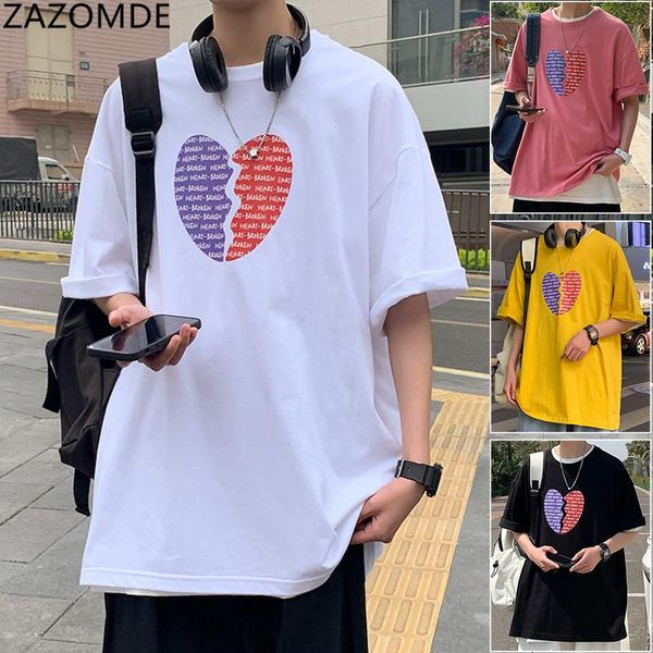 men's t-shirts zazomde 2021 heart graphic t shirt hip hop streetwear oversized tshirt harajuku summer cotton tees men clothing s-2xl, White;black
men's t-shirts zazomde 2021 heart graphic t shirt hip hop streetwear oversized tshirt harajuku summer cotton tees men clothing s-2xl, White;black