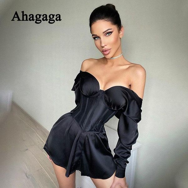 casual dresses ahagaga spring long sleeve mini women dress with corset fashion turn-down collar button female vestidos robes, Black;gray
casual dresses ahagaga spring long sleeve mini women dress with corset fashion turn-down collar button female vestidos robes, Black;gray