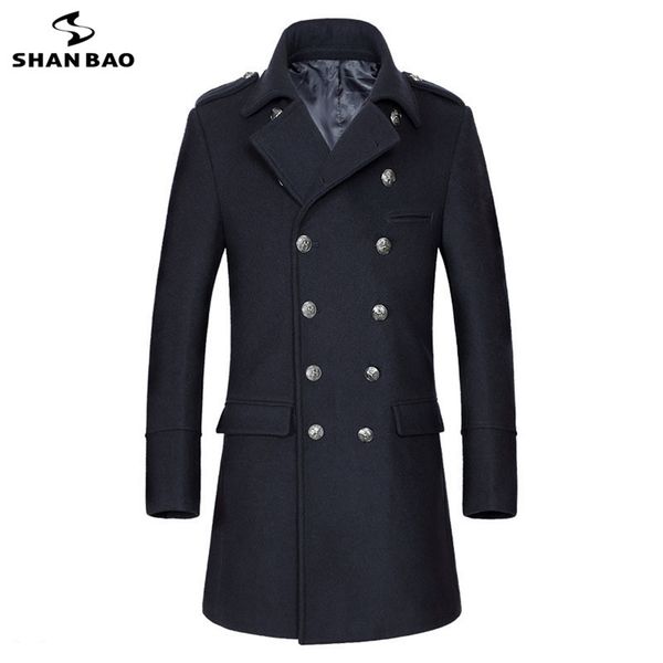 navy blue wool coat business casual brand clothing winter luxury thick warm double row button men's slim coat 211122, Black
navy blue wool coat business casual brand clothing winter luxury thick warm double row button men's slim coat 211122, Black