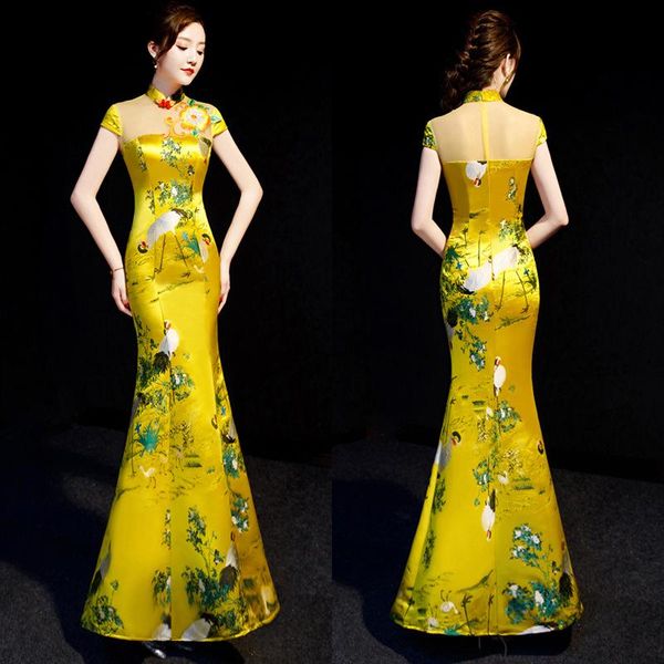 ethnic clothing slim long evening party dress yellow banquet mandarin collar hostess elegant stage show temperament cheongsam, Red
ethnic clothing slim long evening party dress yellow banquet mandarin collar hostess elegant stage show temperament cheongsam, Red