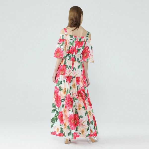 fashion runway summer elegant woman off the shoulder floral print femme robe party dress, Black;gray
fashion runway summer elegant woman off the shoulder floral print femme robe party dress, Black;gray