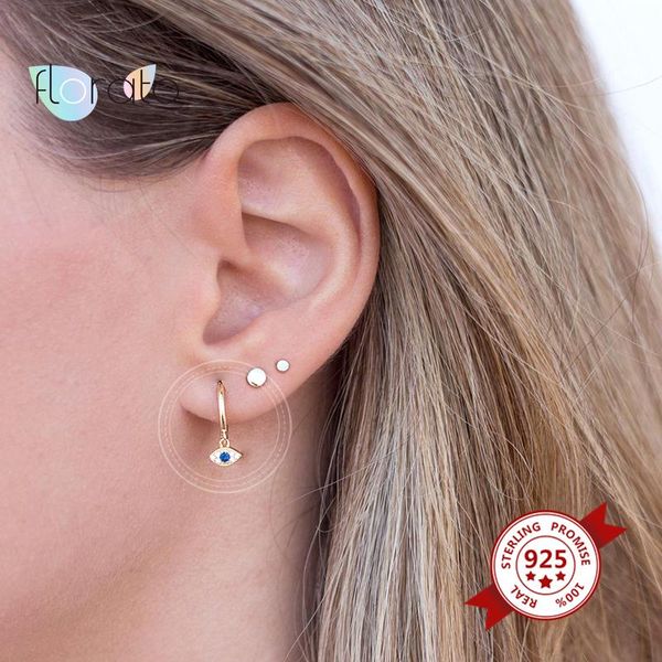hoop & huggie 925 sterling silver dainty blue cz eye-shaped charm earrings female jewelry for women gift, Golden;silver
hoop & huggie 925 sterling silver dainty blue cz eye-shaped charm earrings female jewelry for women gift, Golden;silver