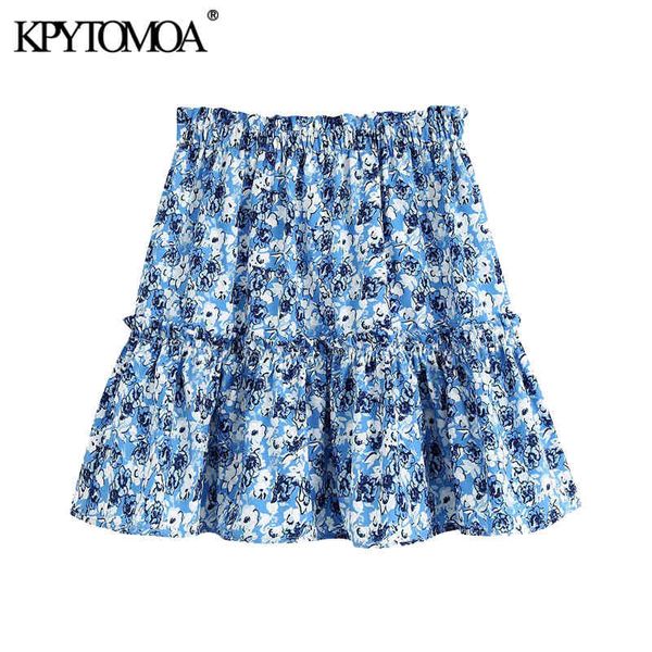 women chic fashion floral print ruffled mini skirt vintage elastic waist pleated female skirts faldas mujer 210416, Black
women chic fashion floral print ruffled mini skirt vintage elastic waist pleated female skirts faldas mujer 210416, Black