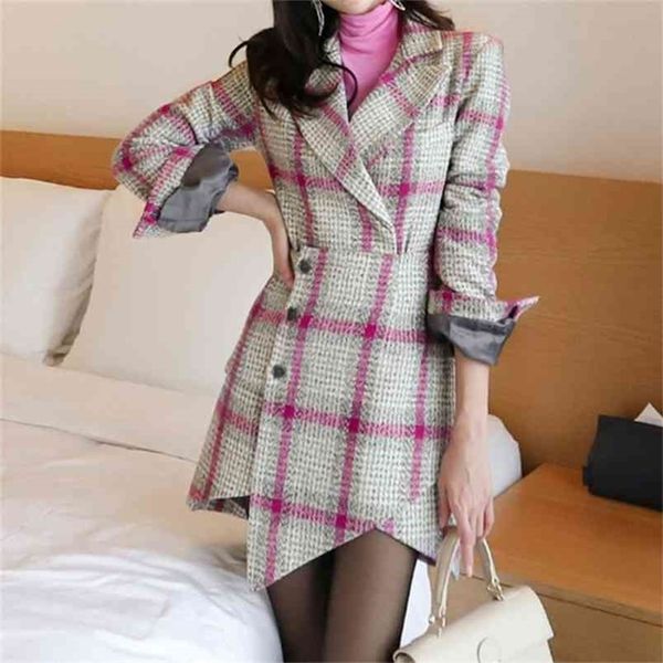 autumn plaid print women slim coats elegant single breasted irregular outwear winter office lady turn-down collar jacket 210603, Black;brown
autumn plaid print women slim coats elegant single breasted irregular outwear winter office lady turn-down collar jacket 210603, Black;brown